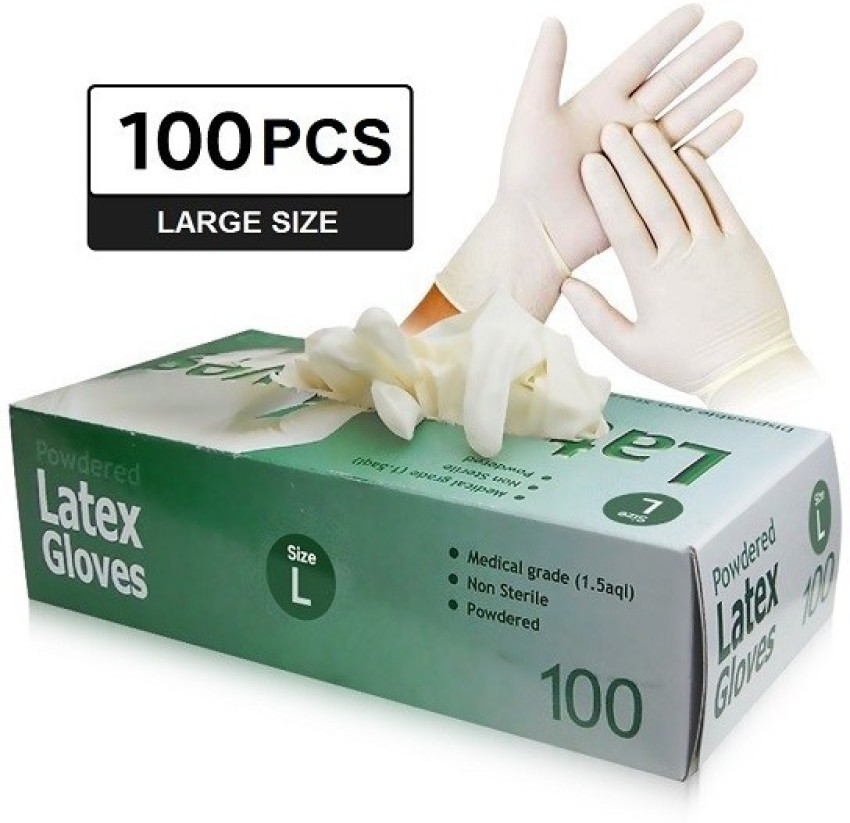 Box Hand Gloves Packet Latex Gloves Pack Of 100
